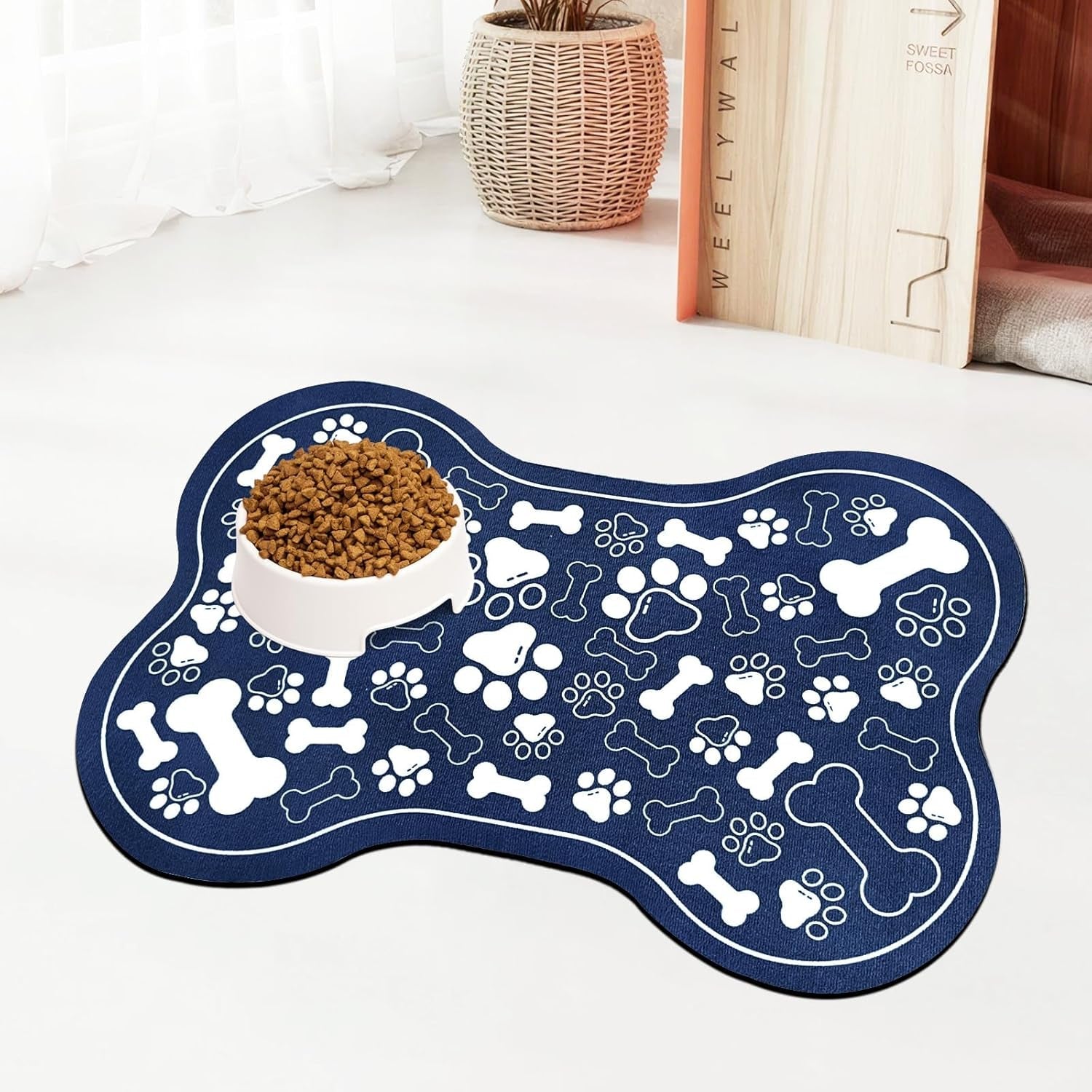 dog-cat-food-mat-bone-shaped-pet-feeding-mat-quick-absorb-water-bowl-placemat-with-rubber-backing-indoor-floor-stain-resistant-pet-accessory-supplies-light-pink-small-12x18-inches