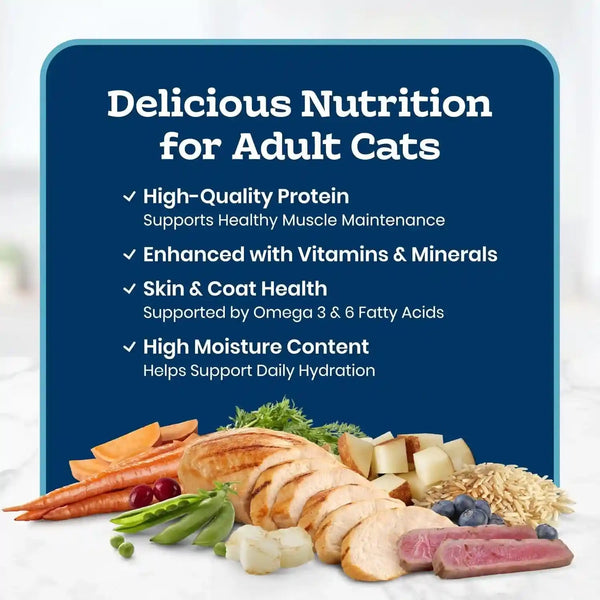 Blue Buffalo Tastefuls Flaked Adult Wet Cat Food Variety Pack (Tuna, Chicken, Fish & Shrimp), Natural Ingredients Enhanced with Vitamins, Minerals & Other Nutrients, 3-Oz. Each (12 Cans)3