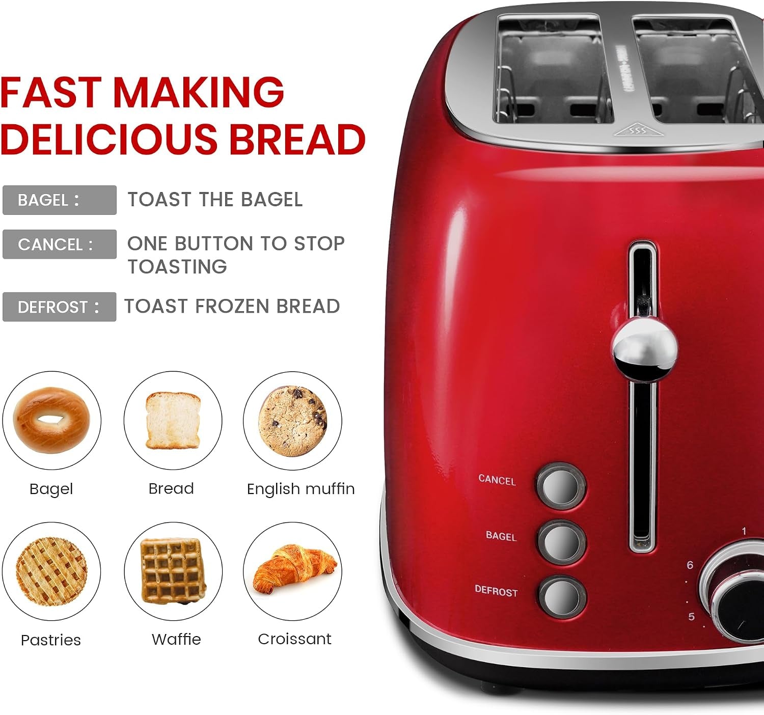 2-slice-toaster-retro-stainless-steel-with-bagel-cancel-and-defrost-functions-6-bread-shade-settings-extra-wide-slots-and-removable-crumb-tray-red