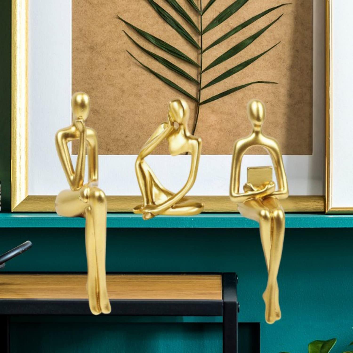 gold-home-decor-thinker-statue-accents-set-of-3-thinker-sculptures-office-decor-modern-abstract-resin-decoration-on-shelf-table-desk-for-living-room-office-bedroom-small-gold-collectable-figurine-for-living-room-floating-shelf-office-desk-decoration-modern-decor-gift-for-reading-lover-parents-friend