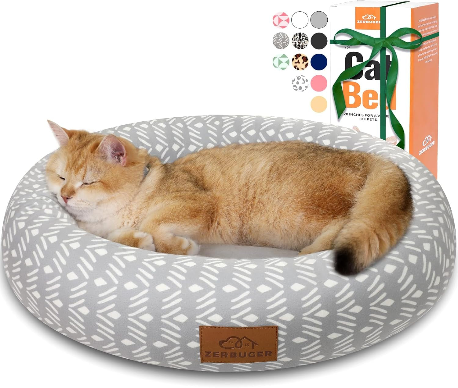 zerbuger-20in-washable-cat-beds-for-indoor-cats-round-donut-pet-bed-for-cats-small-dogs-puppy-kitten-anti-slip-bottom-calming-bed-gift-pink