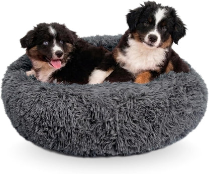 Active Pets Premium Medium Donut Dog Bed, Fits up to 45 Lbs, Machine Washable Cushion, Plush Long Pile Faux Fur Fabric, Portable Beige Pet Bed Furniture for Puppies Adult Canines & Cats15