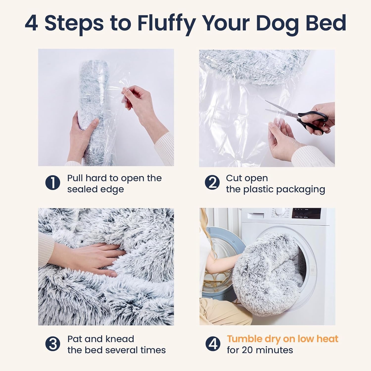 jollyvogue-small-dog-bed-calming-dog-beds-for-small-dogs-indoor-cats-20-inches-donut-washable-cat-bed-for-kittens-puppies-round-fluffy-plush-faux-fur-pet-bedssmoke-grey
