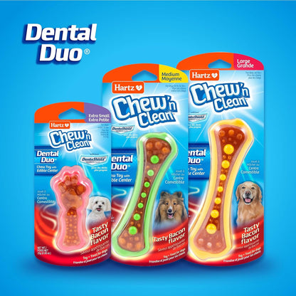 Hartz Chew 'N Clean Dental Duo Dog Treat & Chew Toy, Color Varies, Medium, 3 Pack6