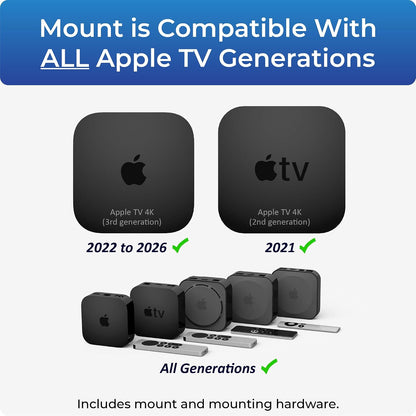 Premium Mount for Apple TV - Compatible with Every Apple TV | Designed in USA – Reliable and Easy Apple TV Installation – Special Features: Includes Heat Management and Strong TV Adhesive5