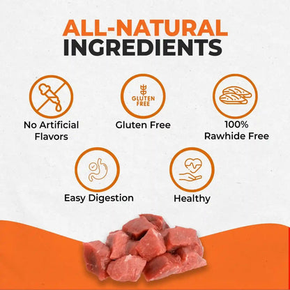 Canine Naturals Rawhide Free Beef Receipe Dog Chews, Sticks, 40 Count | 100% Rawhide Free, Made with Real Beef, Poultry Free, All-Natural, Easily Digestible, 5 in Sticks, Dog Treats, Bulk Pack4