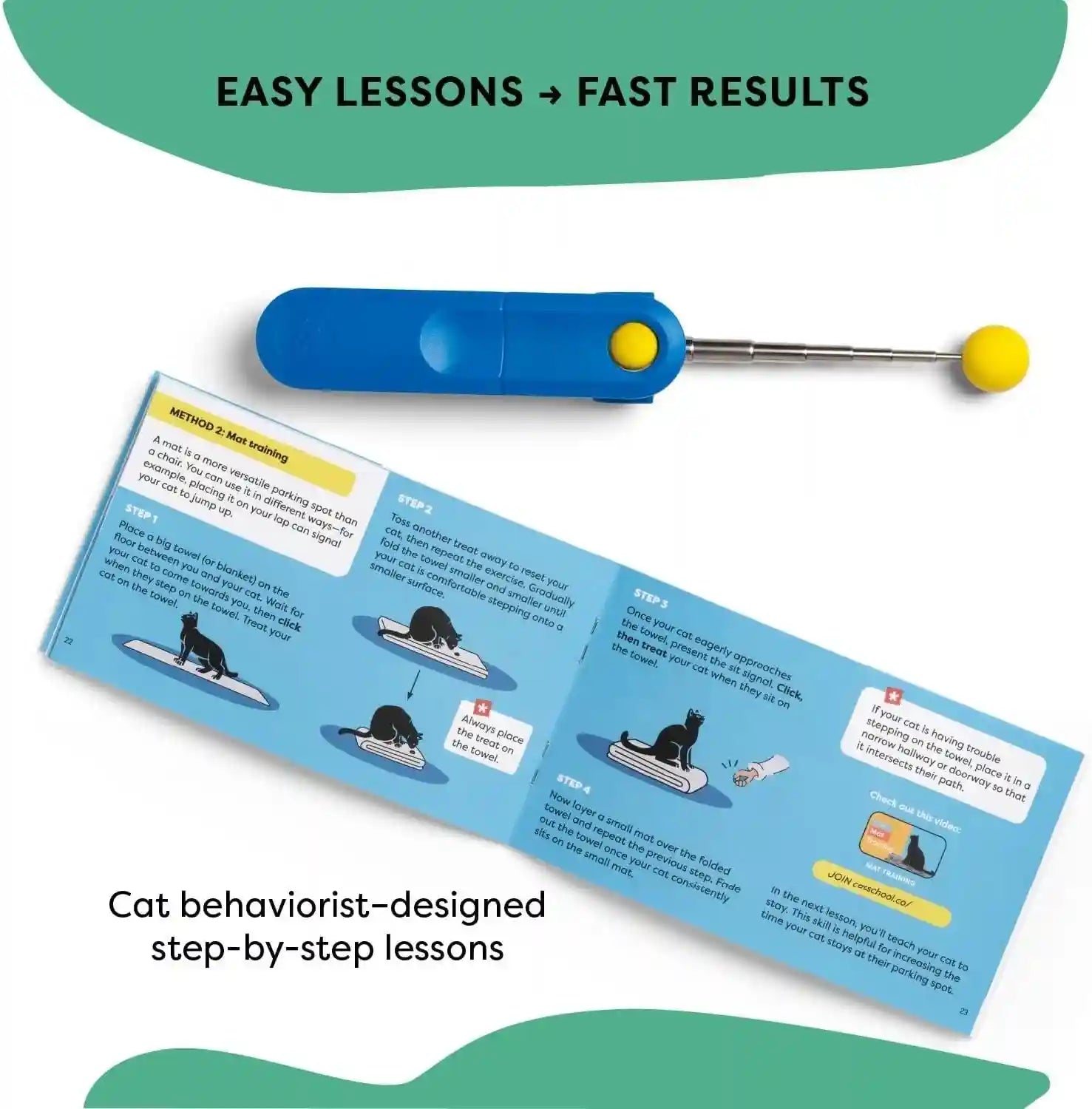 cat-training-clicker-with-detachable-wearable-finger-clicker-target-stick-positive-reinforcement-training-tool-for-cats-ideal-for-behavior-tricks-enrichment