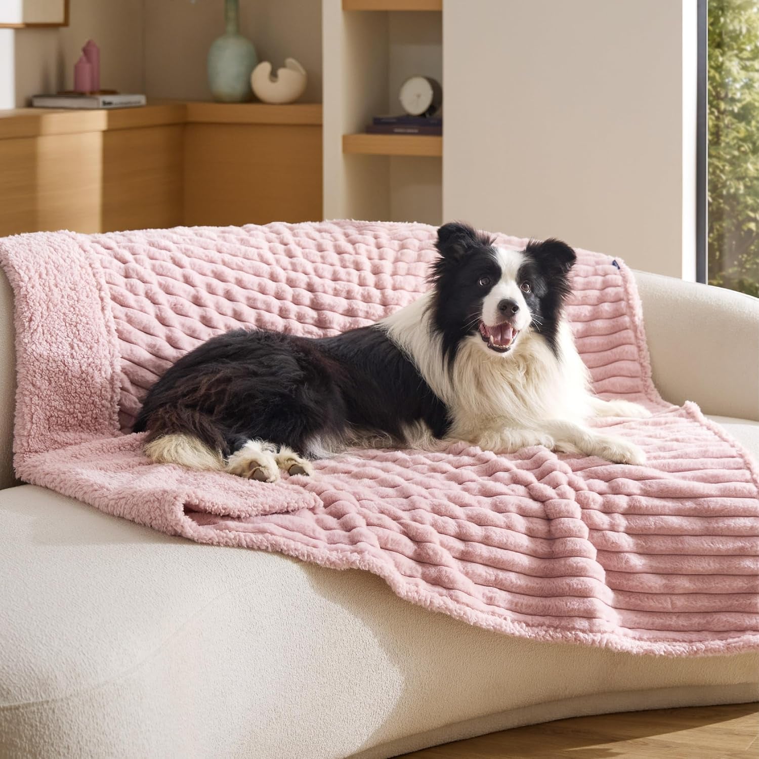bedsure-comfyfleece™-waterproof-dog-blankets-for-large-dogs-50x60-cream-soft-plush-couch-cover-washable-corduroy-fleece-for-furniture-protector-cozy-calming-reversible-pet-blanket-for-senior-dogs