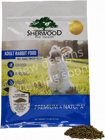 Sherwood Pet Health Adult Rabbit Food Timothy Hay Free-Choice 10Lbs Hay-Based, Grain and Soy-Free for Better Digestion1