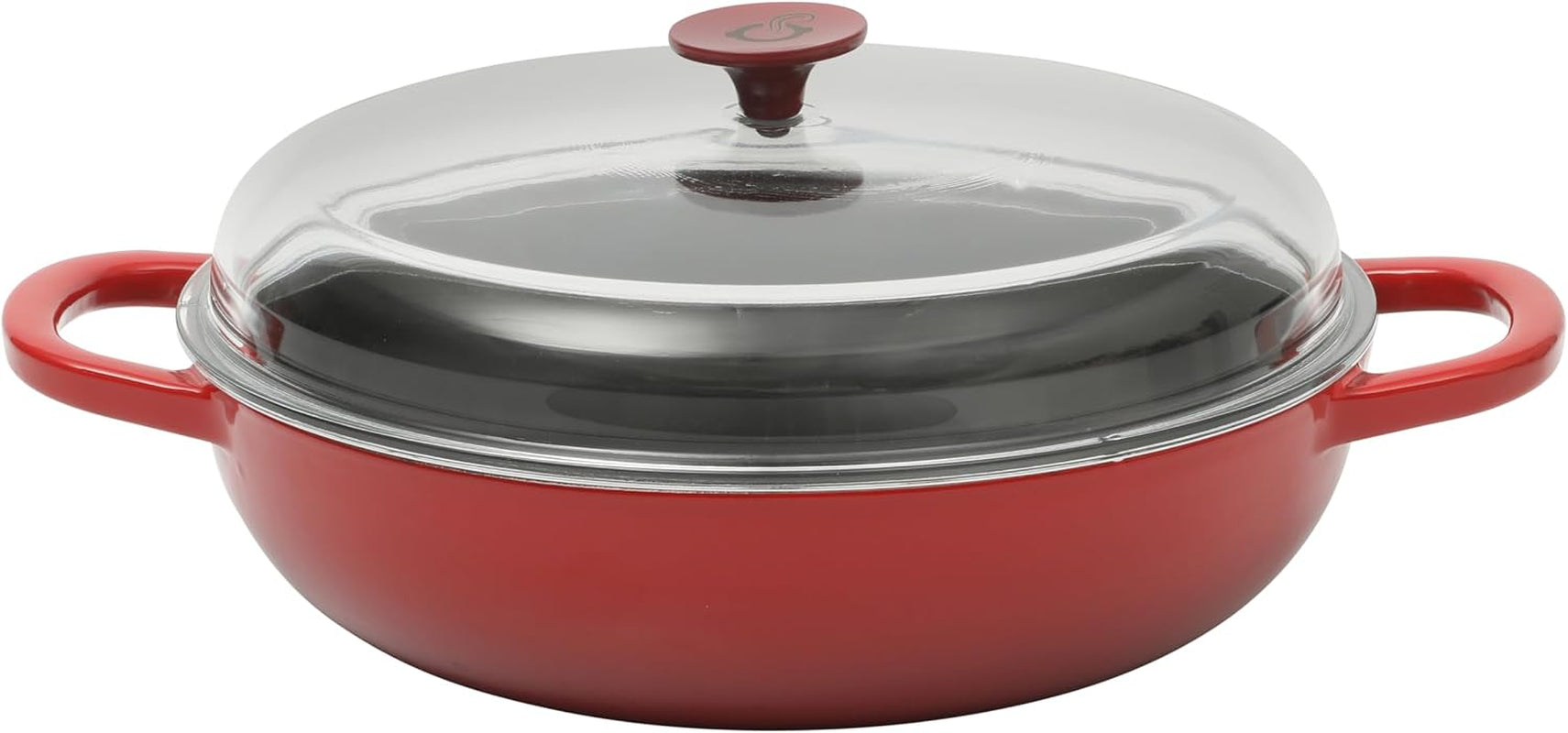 crock-pot-artisan-5-quart-enameled-cast-iron-braiser-pan-with-oven-safe-borosilicate-glass-lid-everyday-covered-skillet-for-searing-roasting-and-baking-red