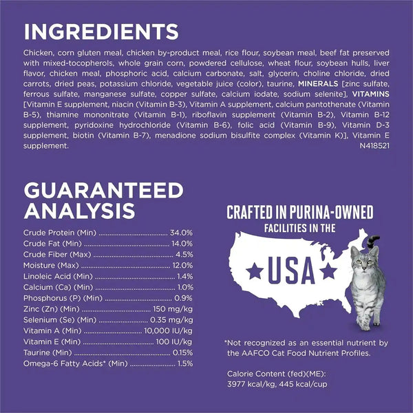 Purina ONE Natural Cat Food for Hairball Control, +PLUS Hairball Formula - 16 Lb. Bag4