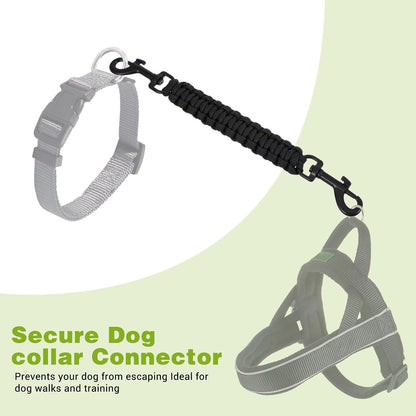 Yuanchu Safety Clip for Dog Collar, Double Ended Dog Collar Safety Clip | Backup Safety Strap with Dual Clasps, Leash Connector for Prong Collar, Harness Vests Walking Running Training4