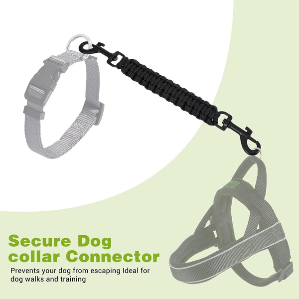 Yuanchu Safety Clip for Dog Collar, Double Ended Dog Collar Safety Clip | Backup Safety Strap with Dual Clasps, Leash Connector for Prong Collar, Harness Vests Walking Running Training4