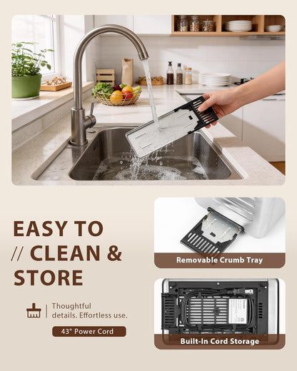 2 Slice Touchscreen Toaster with Digital Countdown & Bagel Mode | 1.5" Wide Slots, Single-Side Toasting, Bread, Waffle & Muffin Presets, Memory, 6 Shade Settings, Defrost & Reheat7