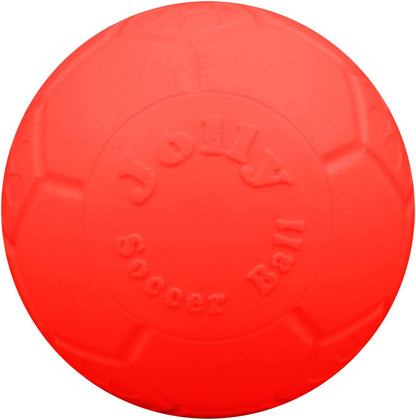 Jolly Pets Large Soccer Ball Floating-Bouncing Dog Toy, 8 Inch Diameter, Ocean Blue | Large 8 Inch Durable Dog Soccer Ball for Dogs 60 to 90 Lbs, Won'T Deflate When Punctured, Floats for Water Play, Made in USA8