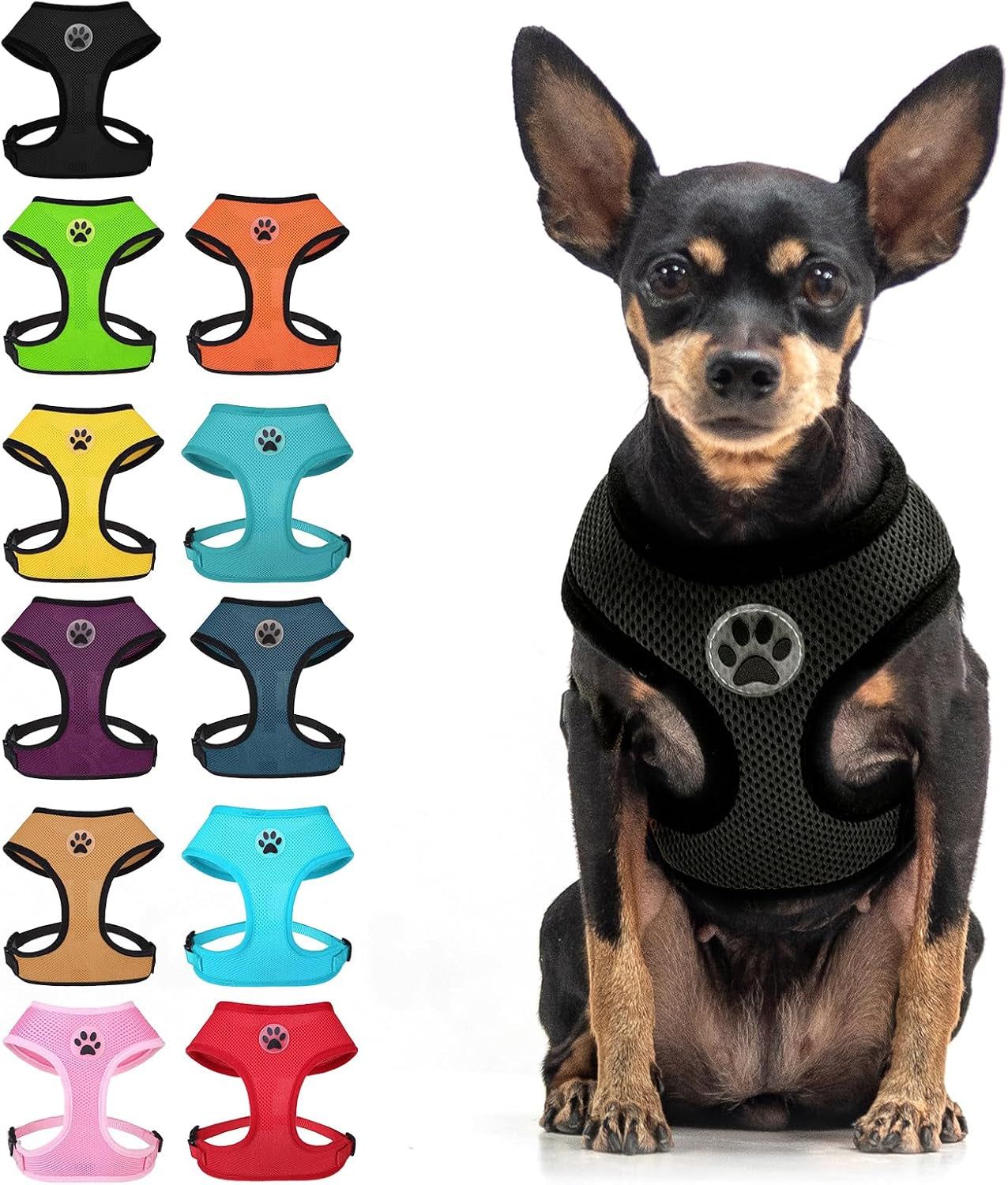 bingpet-small-dog-harness-no-pull-dog-harness-small-sized-dogs-soft-light-breathable-mesh-puppy-vest-with-safety-buckle-adjustable-step-in-pet-harnesses-for-easy-walking-running-training