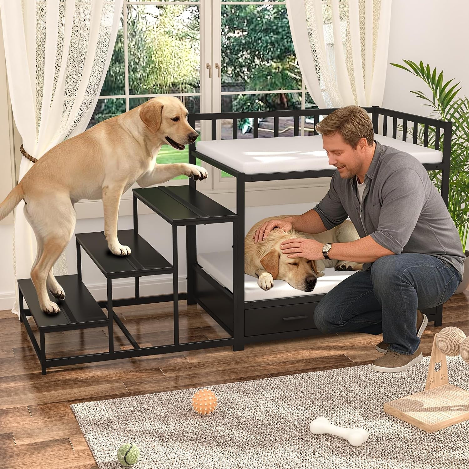 gdlf-dog-bunk-beds-for-large-dogs-dog-bedside-bed-with-stairs-storage-space-saving-indoor-pet-furniture