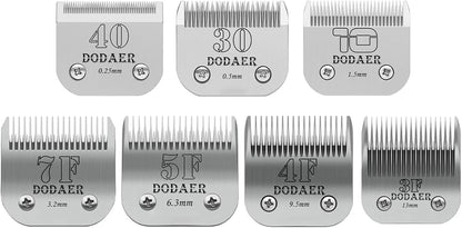 7FC Dog Grooming Ceramic Blades,Compatible with Andis,Oster A5,Wahl KM10 | Size 7FC Detachable Ceramic Blade 1/8-Inch 3.2MM Cut Length,3 Pack9
