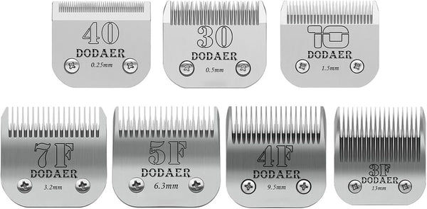 7FC Dog Grooming Ceramic Blades,Compatible with Andis,Oster A5,Wahl KM10 | Size 7FC Detachable Ceramic Blade 1/8-Inch 3.2MM Cut Length,3 Pack9