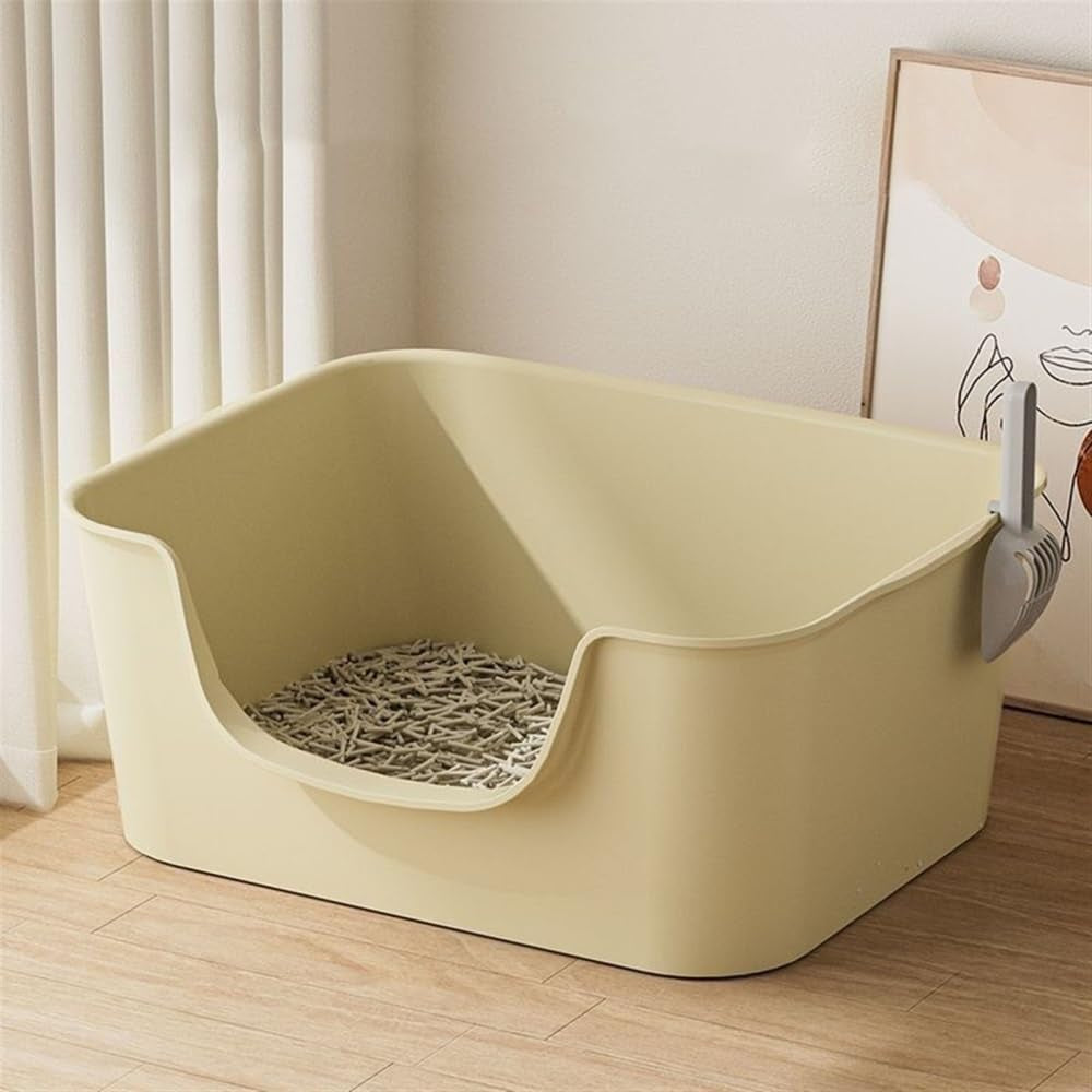 pet-supplies-large-anti-splash-litter-box-with-high-sides-easy-clean-cat-pan-includes-scoopgray