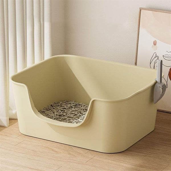 Pet Supplies, Large Anti,Splash Litter Box with High Sides, Easy Clean Cat Pan Includes Scoop(Gray)5