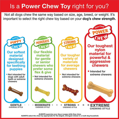 Nylabone Power Chew Original Bone Dog Chew Toys, X-Small, 3 Count | Pancakes & Sausage, Roast Beef, & Meat Lasagna Flavor, Durable, Long Lasting, Flavor Throughout, for Dogs up to 15 Lbs13