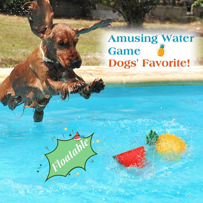 Pawaboo Pet Teether Cooling Chew Toys, Freezable Teething Toy for Puppies, Watermelon and Pineapple Shape Freeze Interactive Toys in Summer, Frozen Dog Treat Training Tools for Small and Medium Dogs2