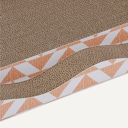 Amazon Basics Cat Scratching Post, Cat Scratch Pad for Indoor Cats with Catnip, Single Layer with Curve, 16.5 X 8.1 X 1.6 In, 2-Pack4