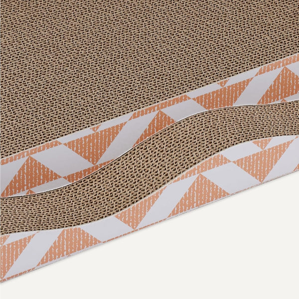 Amazon Basics Cat Scratching Post, Cat Scratch Pad for Indoor Cats with Catnip, Single Layer with Curve, 16.5 X 8.1 X 1.6 In, 2-Pack4