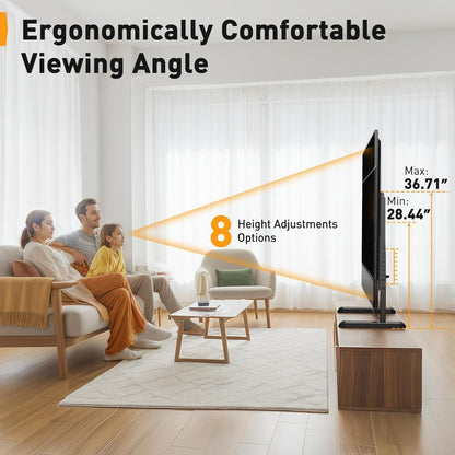 Universal TV Stand Legs for 37–90 Inch Tvs up to 150 Lbs | 8 Height Adjustable, TV Legs Replacement Suitable for Soundbar, Max VESA 800 X 500Mm,Livingroom & Bedroom, PGTVS203