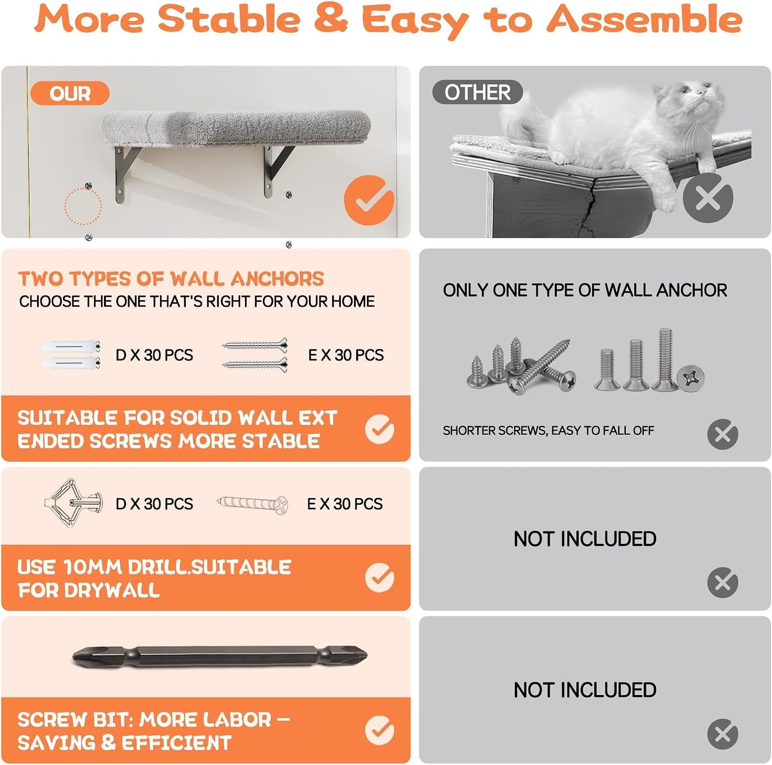 cat-wall-shelves-for-large-cats-stable-safe-kitty-walls-furniture-set-for-40lbs-cats-with-wooden-cat-climber-house-bridge-tree-steps-and-scratcher-for-16-inch-drywall-grey-5-in-1
