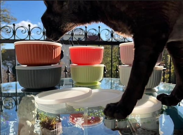 Silicone Lids for Pet Food Bowls, Can Lids for Dog Food, Cat Food, Can Lid Made from Grade Premium Silicone, Dishwasher & Microwave Safe Silicone Lid Caps for Wet Food, Universal Size (2)5