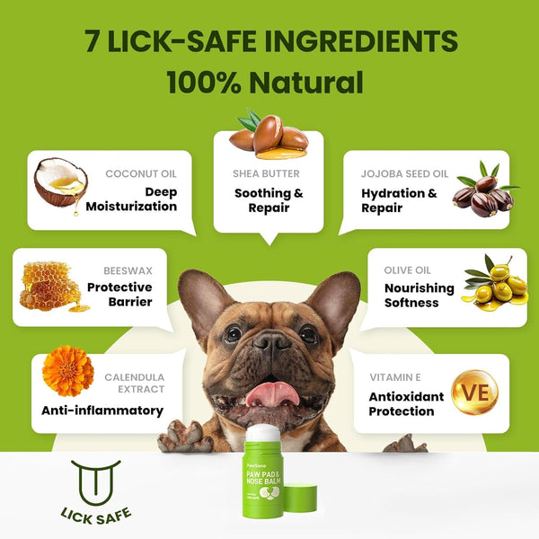 Pawsono Lick-Safe Dog Paw & Nose Balm with Coconut Oil | All-Natural Moisturizer & Soother for Dry, Cracked Pads & Snout, Heat & Cold Pavement Protection, Horse Hoof Care3
