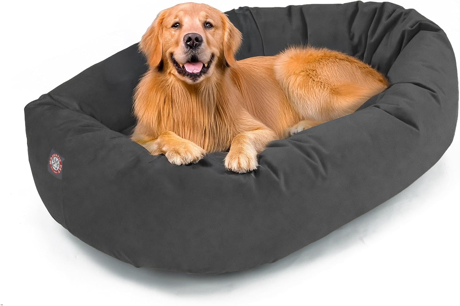 majestic-pet-32-inch-suede-calming-dog-bed-washable-cozy-soft-round-dog-bed-with-spine-support-for-dogs-to-rest-their-head-fluffy-donut-dog-bed-32x23x7-inch-round-pet-bed-medium-sage
