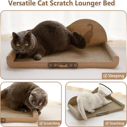 NATUYA Cat Scratcher Cardboard Lounge Bed, 24 Inch Large Cats Scratching Board Couch, Durable Cat Scartch Pad for Indoor Cats2