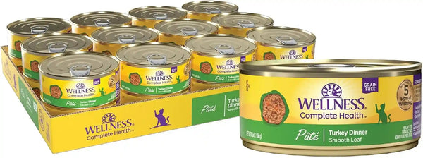 Wellness Complete Health Pate Adult Canned Wet Cat Food, Natural, Protein Rich, Grain Free, Chicken Entrée Recipe, 3 Oz, Pack of 24 Cans12