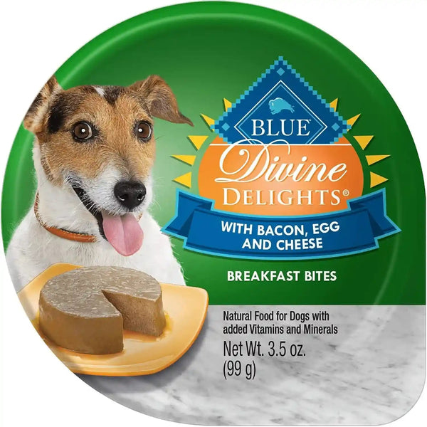 Blue Buffalo Delights Variety Pack Natural Grain Free Wet Dog Food for Small Breed Dogs (Top Sirloin Flavor Paté and Grilled Chicken Flavor Paté) with Natural Ingredients, 3.5-Oz. Each (12 Cups)12