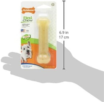 Nylabone Original Bone Flexi Chew Toy for Dogs, Flexible Dog Toys for Moderate Chewers, Chicken Flavor, Small, 1 Count | Dog Toys for Small Dogs up to 25 Lbs, Flexible Material, Gentle on Teeth, Freezable, Bouncy, Great for Seniors3