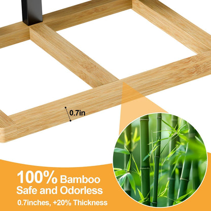 Elevated Dog Bowl,Bamboo Raised Dog Bowl,5-Height | Adjustable Dogs Food Bowls Stand,Dog Feeding Station with 3 Food and Water Bowls for Medium,Large Dogs8