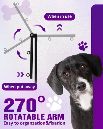 Adjustable Dog Grooming Arm with Clamp Dog Grooming Hammock and Loop Noose | Metal Dog Grooming Table Arm, Adjustable Height 17"-35", No Sit Haunch Holder, Grooming Restraint for Small & Medium Dogs2