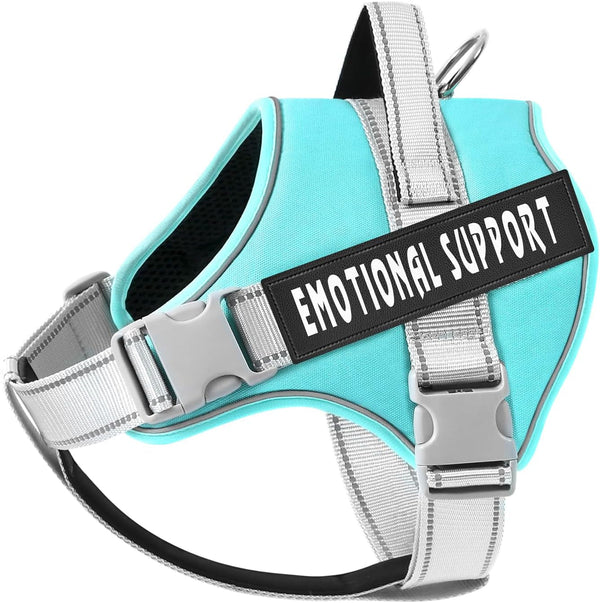 Voopet Service Dog Harness, Emotional Support Pet Vest Harness, Reflective Breathable & Adjustable No Pull ESA Harness for Small Medium Large Dogs (With 4 PCS Removeable Tags),Xx Small (Pack of 1)10
