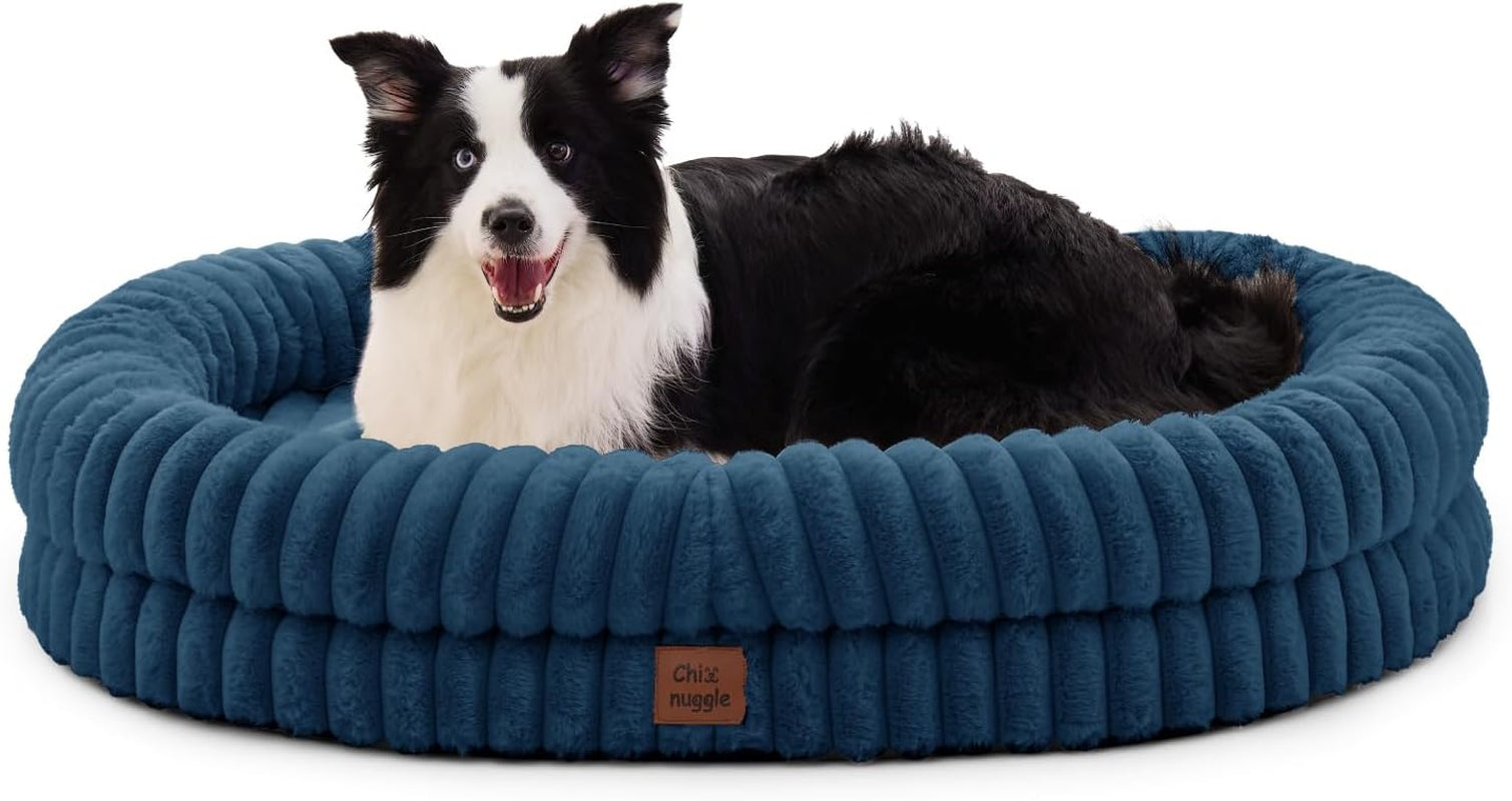 chixnuggle-orthopedic-dog-bed-washable-cover-faux-fur-bolster-pet-couch-waterproof-egg-crate-foam-non-slip-bottom-for-small-medium-dogs-dark-grey-30-24-7-dog-sofa-puppy-bed