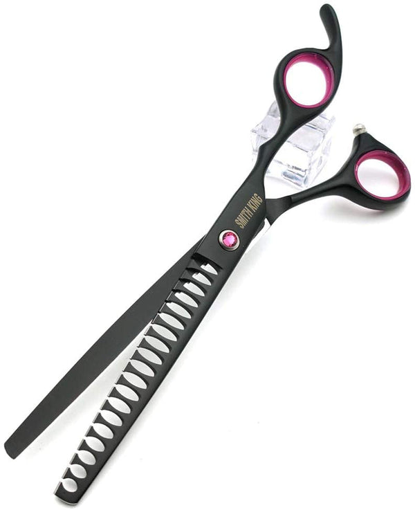 7.0 Inches Professional Dog Grooming Scissors Set Straight & Thinning & Curved & Chunkers 4Pcs in 1 Set (With Comb)4