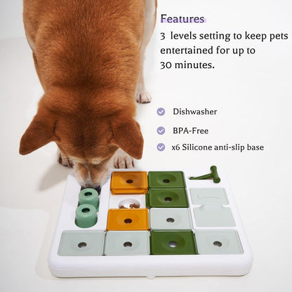 Barkwhiz Dog Puzzle Toy 3 Levels, Mental Stimulating for Boredom and Smart Dogs, Treat Puzzle for All Breeds Dog4