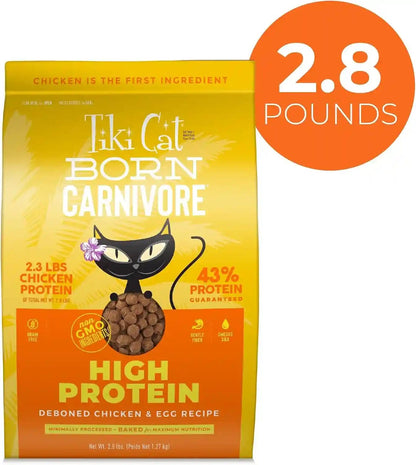 Tiki Cat Born Carnivore High Protein Dry Cat Food, Deboned Chicken & Egg, 2.8 Lbs. Bag2