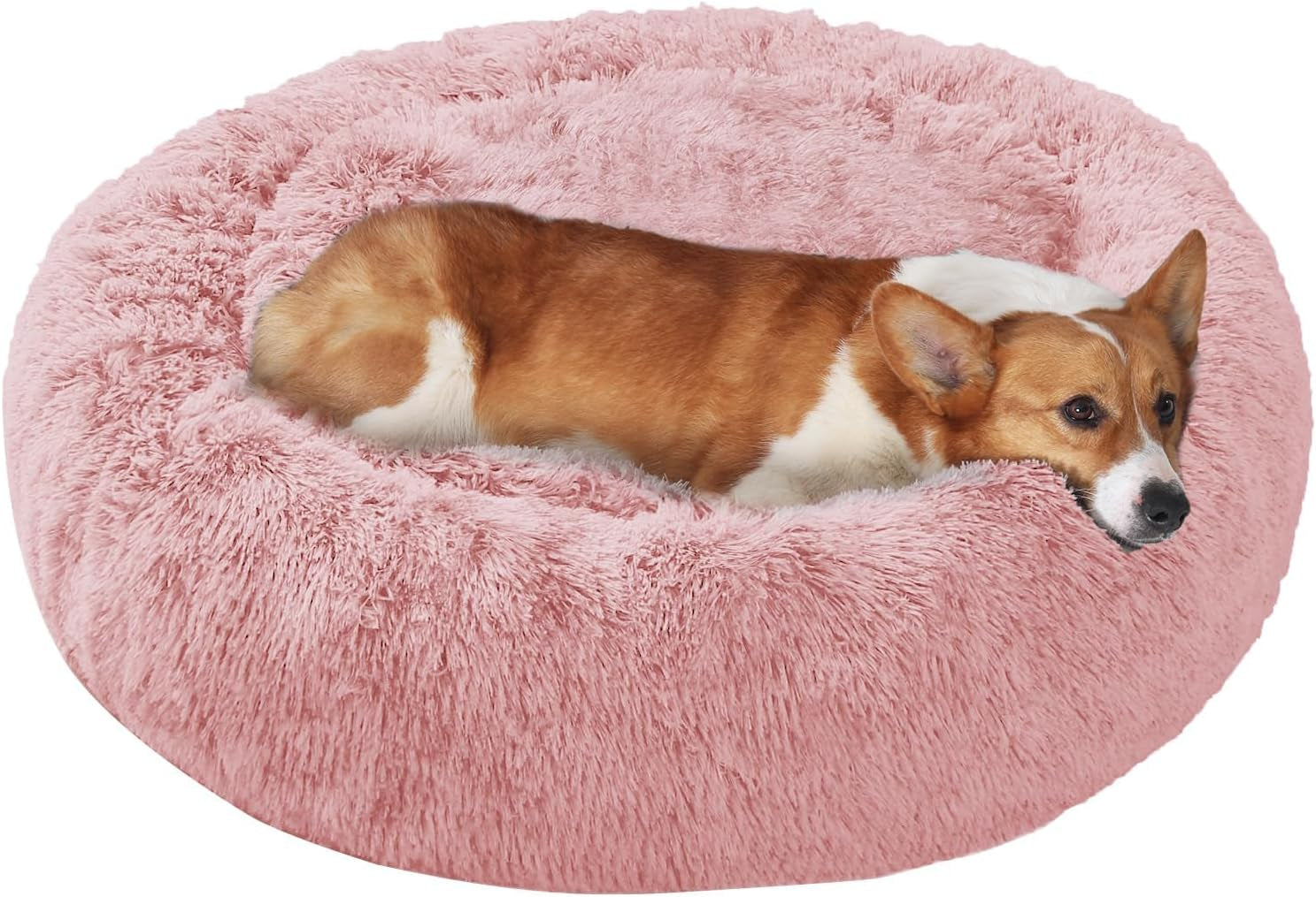 jollyvogue-small-dog-bed-calming-soft-anti-anxiety-donut-cat-bed-washable-round-fluffy-cushion-for-small-and-medium-pets-20