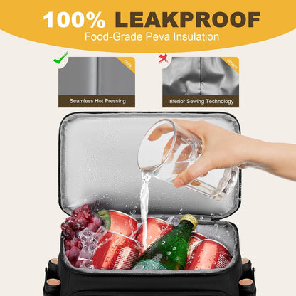 Cooler Backpack - 40 Cans Insulated Backpack Cooler for Men Women | Portable 2 Leak Proof Compartments Coolers Bag for Beach Travel Picnic Lunch Hiking BBQ Camping5