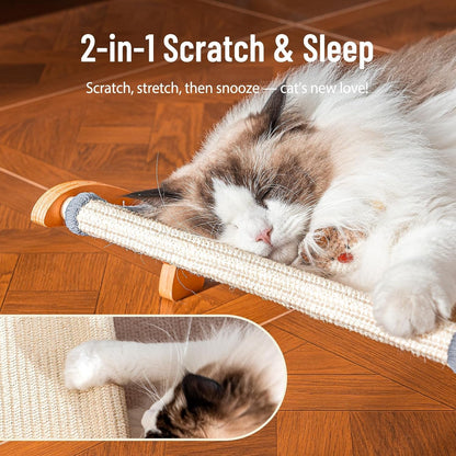 JUNSPOW Sisal Cat Scratcher Bed for Indoor Large Cats Lounger & Sleep | Cat Supplies Pet Supplies Whole Wash Stable & Breathable Easy Assembly Indoors Outdoors, 16.9 in X 16.9 in X 9.5 In4