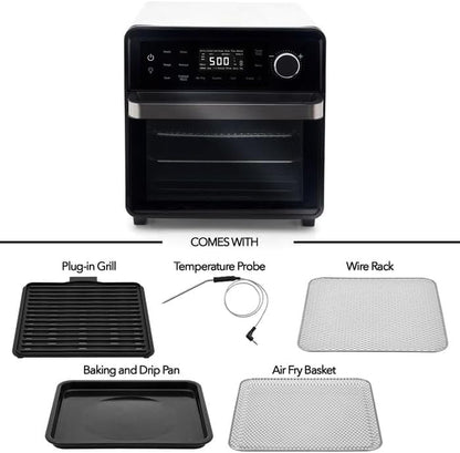 Smart Air Fryer Oven with POWERPORT™ Plug-In Grill for Dual-Zone Efficient Cook, 100 in 1 Advanced Convection Toaster Oven Countertop W/Insulated 2-Glass Door, 450°F Preheat, Stainless Steel5