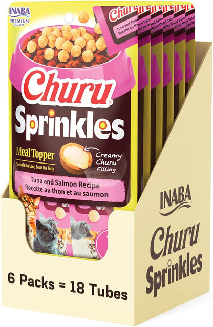 INABA Churu Sprinkles Cat Meal Topper, Chicken, 18Ct | Immune Support, Antioxidant Support, 70% Moisture, Meal Topper, Dual Texture, 18 X 1.05 Oz Packs9